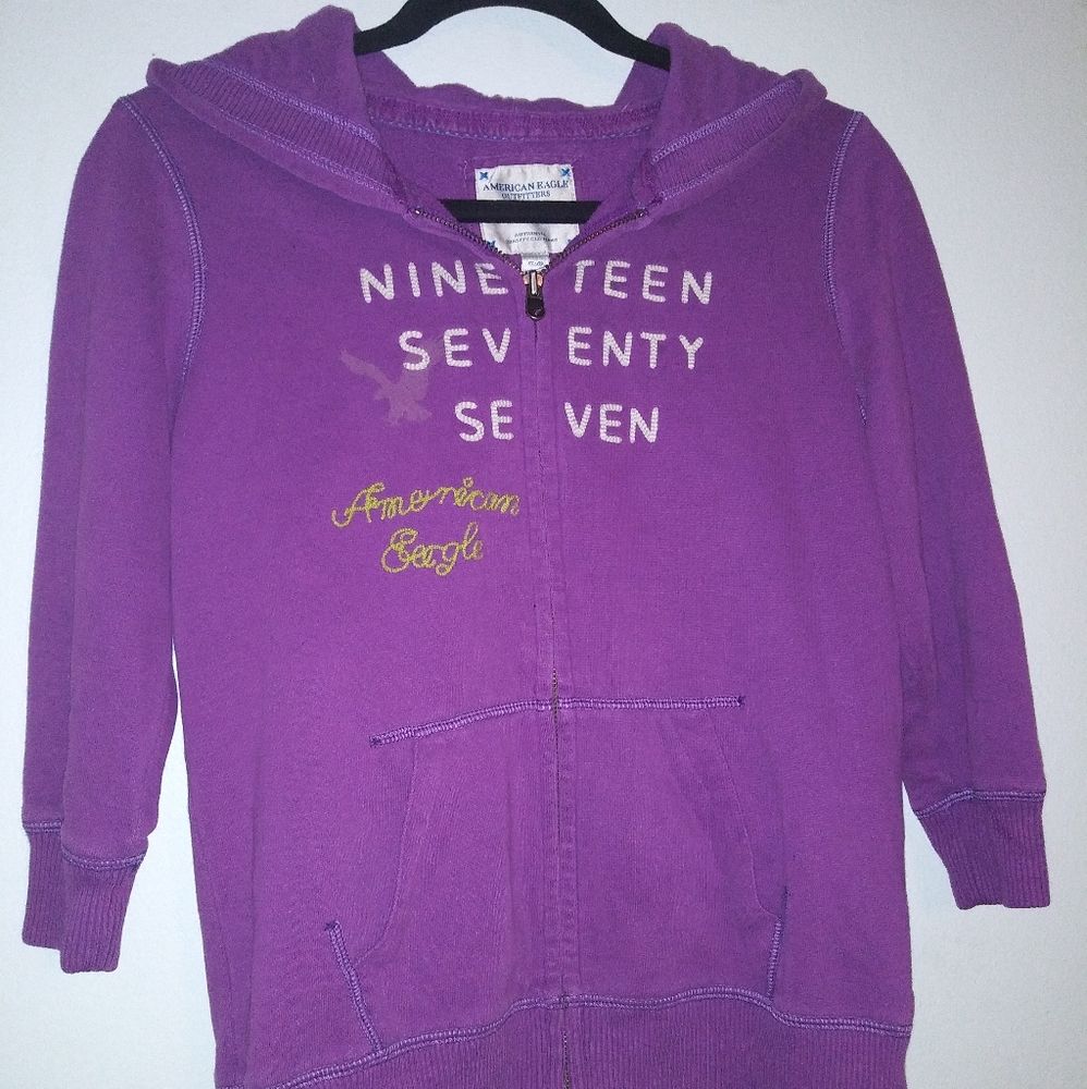 Casual Hoodie Zip-up Jacket American Eagle